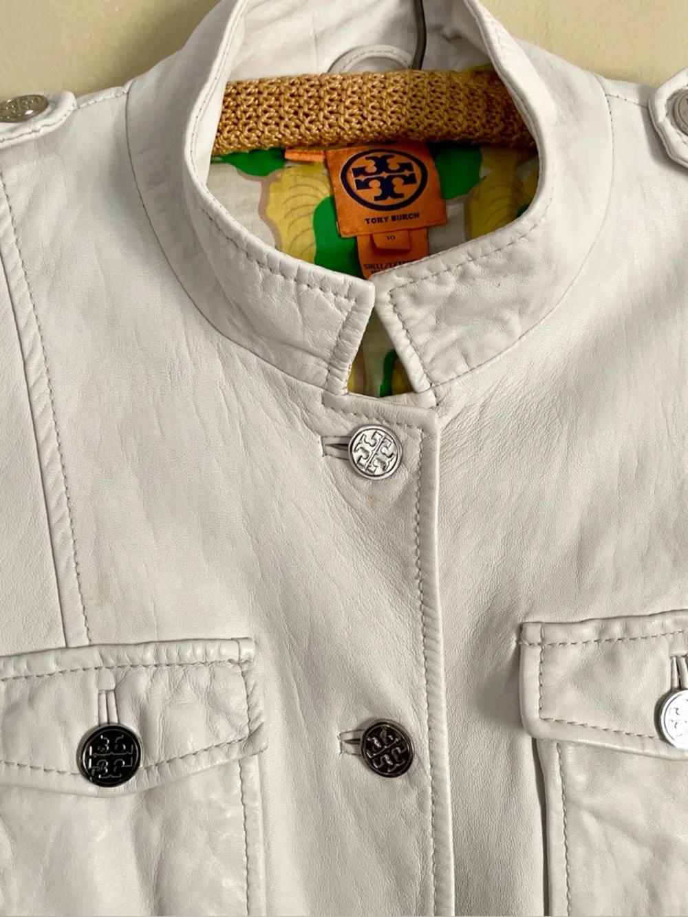 Tory Burch | Sgt Pepper Leather Jacket, Sz 10 fits like 6-8 ♥ Like new
